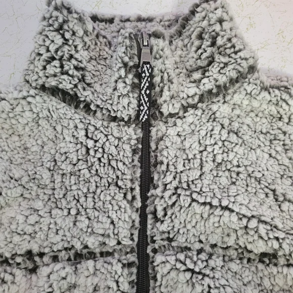 Boxercraft Sherpa Warm Cozy Grey Quarter Zip Pullover Sweatshirt Womens Size XS - Picture 10 of 11